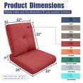 thumbnail image 3 of Giantfurnni Cushions for Outdoor Furniture Set 22 x 25,Patio Furniture Cushions Waterproof & Fade Resistant Deep Seat Cushion for Wicker Chair, Sofa, Couch, 3 of 7