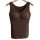thumbnail image 1 of Ropa interior chaleco térmico Top sin mangas tanque cálido invierno mujeres cuerpo delgado con cojín en el pecho, 1 of 5