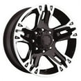 thumbnail image 2 of 17x8 Gloss Black Automotive Rim with Diamond Cut Accents and Clear Coat Finish, 2 of 2