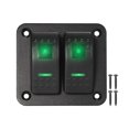 thumbnail image 1 of 1 Juego Coche LED Tecla basculante Conmutador Interruptor Panel Impermeable Verde DC 12V 24V, 1 of 1