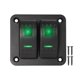 thumbnail image 1 of 1 Juego Coche LED Tecla basculante Conmutador Interruptor Panel Impermeable Verde DC 12V 24V, 1 of 1