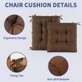 thumbnail image 3 of Rocking Chair Cushion, Thickened Tufted Seat and Back Cushion with Ties, Suitable for Indoor/Outdoor Rocker, 3 of 7