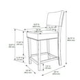 thumbnail image 6 of Linon Armond 24" High Back Velvet Counter Stool, Black/Dark Gray, 6 of 6