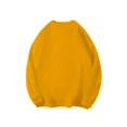 thumbnail image 2 of Dwelliawo Men's Fleece Lined Crew Neck Sweatshirt, Heavyweight Solid Pullover, Warm Long Sleeve No-Hood Jumper, Casual Fall Winter Basic Top for Cold Weather Yellow 3XL, 2 of 4