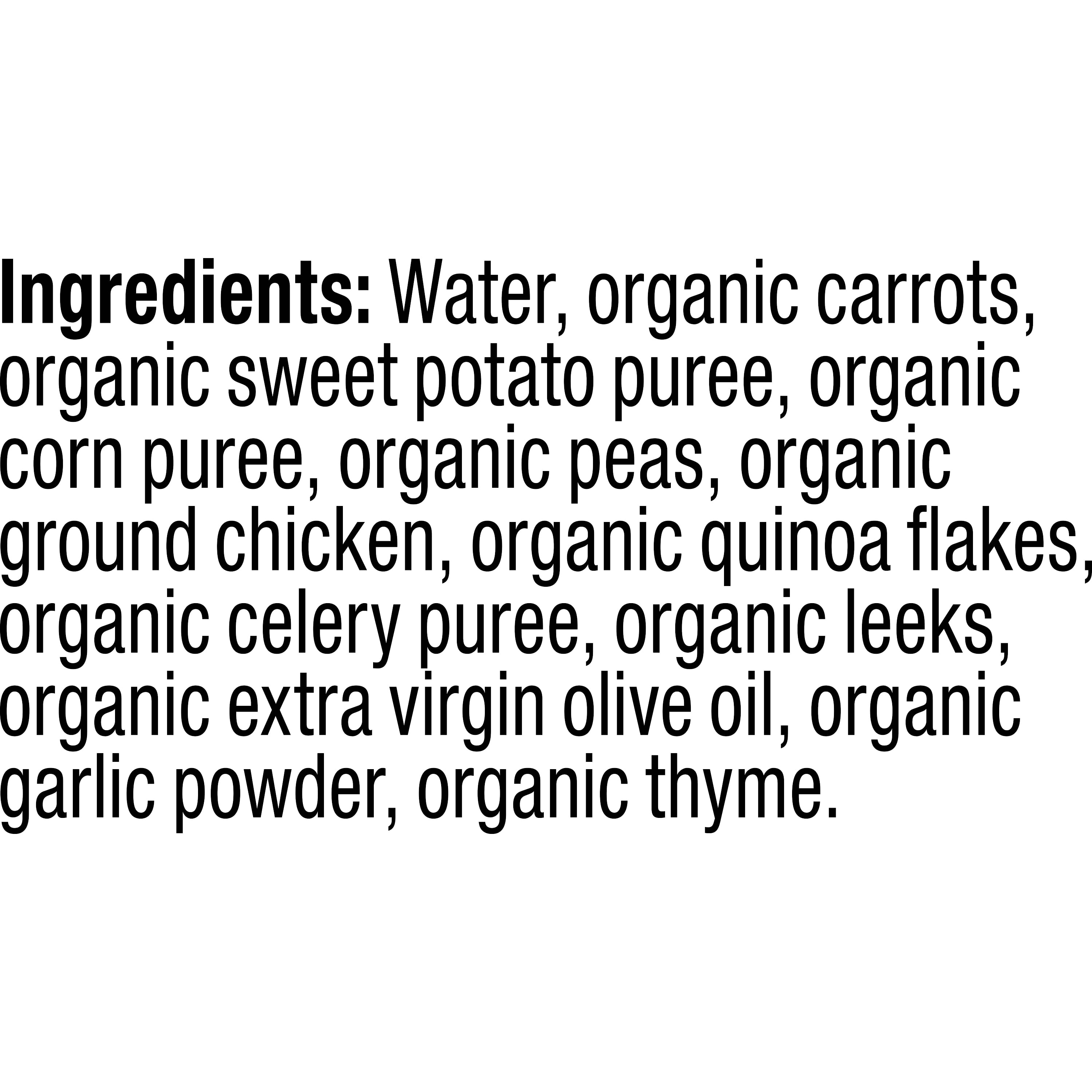 Plum Organics Stage 3 Organic Baby Food, Carrot, Sweet Potato, Corn, Pea and Chicken, 4 oz Pouch - Case of 12