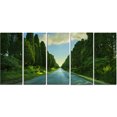 thumbnail image 2 of Straight Cypress Trees Boulevard - Modern Landscape Canvas Art, 2 of 3