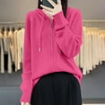 thumbnail image 4 of Women's Zip Up Hooded Cardigan Oversized Soft Warm Knit Sweater Casual Long Sleeve Open Front Fall Winter Pullover for Outdoors and Lounge, 4 of 7
