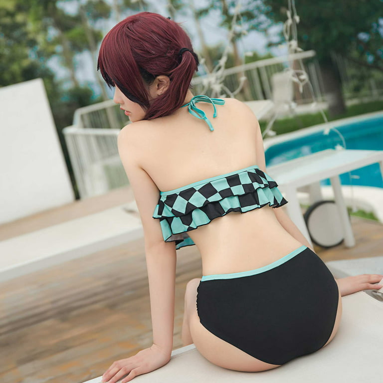 Anime Bikini Swimsuit Suspender Teen Swimwear Fashionable Vintage Arena Two  Piece Bathing Suit - AliExpress