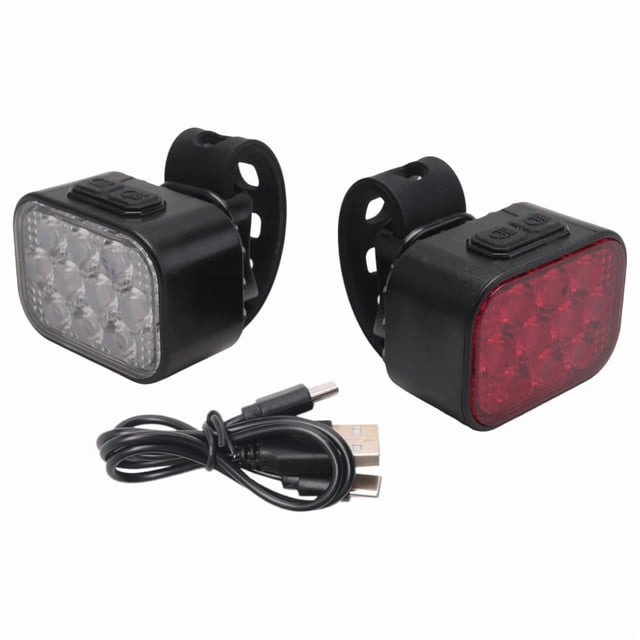 Bike Light Set Front and Rear USB Charging Mountain Helmet Road Bike Headlight Taillight