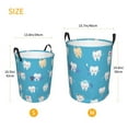 thumbnail image 5 of Balery Cute Healthy Teeth Round Laundry Basket with Handles Waterproof Freestanding Laundry Hamper for Clothes Toys in the Dorm and Family-Small, 5 of 8