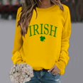 thumbnail image 2 of New & Trending!FUNUONY St Patricks Day Shirt Women's Casual Autumn Hoodless Fashion Printed Sweatshirt Yellow L, 2 of 4