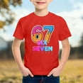 thumbnail image 2 of 67 Shirt Kids Ice Cream Drip Cool Funny Number 6 7 T-Shirts Six Seven Shirts Boys Girls Clothes #02 Red & 4-5 Years, 2 of 4