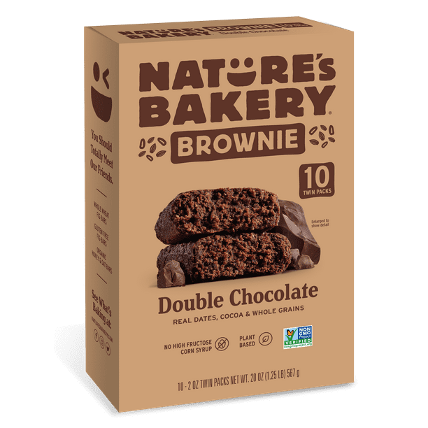 Nature's Bakery Whole Wheat Chocolate Brownie Bars, 10 Twin Packs, 2 Oz
