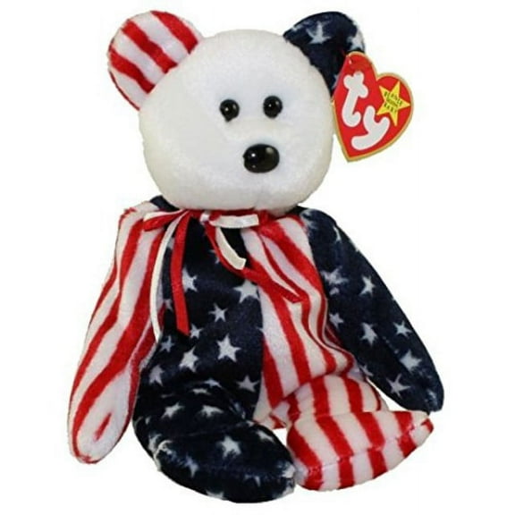 ty beanie babies spangle the bear (white head version)