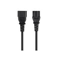 thumbnail image 2 of Monoprice Extension Cord - 3 Feet - Black (6 Pack) IEC 60320 C14 to IEC 60320 C13, 16AWG, 13A, SJT, For Powering Computers, Monitors, 2 of 6