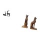 thumbnail image 5 of Estatua de reno de resina, figura de animal, adorno de mesa, sujetalibros de gato, adecuado para oficina, sala de estar, estantería, decoración, regal, 5 of 8