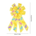 thumbnail image 3 of Uutvery Easter Bow Knot, 53x29cm Linen Like Handmade Decorative Bow with Egg Patterns, for Wreath Gift Box Door Wall Hanging Decor, 20.9x11.4 Inches, 3 of 6