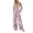 Light Purple, variant on Women Tie Dye Wide Leg Jumpsuit Sleeveless V Back Casual Loose Summer Outfit