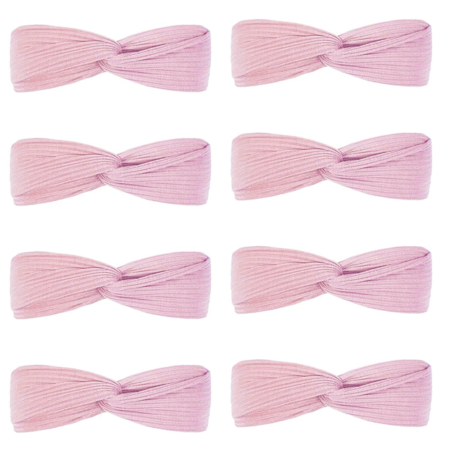 Diademas elásticas bohemias para niñas, turbante entrecruzado, diadema lisa, accesorios para el cabello Vintage para entrenamiento de Yoga