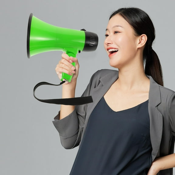 Worgeous Handheld Megaphone With 240s Recording 25w For Outdoor Events Security Cheerleading Portable Loud Speaker With Handle Portable Bullhorn
