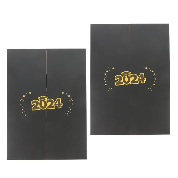 unbranded  2 Pcs Guest Book Sign in Birthday Graduation Guestbook Wedding Black