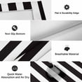 thumbnail image 6 of Outdoor Rug 3x5 ft Black White Stripes Outdoor Large Area Rug Non Slip Rubber Classic Vertical Striped Front Door Mat RV Rug Camping Carpet Patio Outdoor Rugs for Backyard Balcony Deck Porch Indoor, 6 of 9