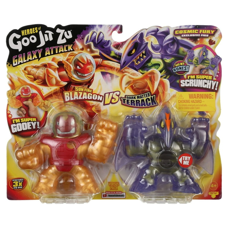 Heroes of Goo Jit Zu Galaxy Attack Toys - Sun Fire Blazagon vs