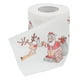 thumbnail image 2 of Rollo de papel higiénico con temática navideña, estampado de dibujos animados, ideal para festivales, cocina y baño (Papá Noel y Alce), 2 of 6