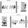 thumbnail image 2 of Winter Snowman Gnome Buffalo Plaid Check Kitchen Dish Towel, Snowflakes are Kisses from Heaven Blue Bath Bar Hand Drying Cloth, Christmas Wishes Reindeer Farmhouse Decor Home Decorations 18x26, 2 of 6