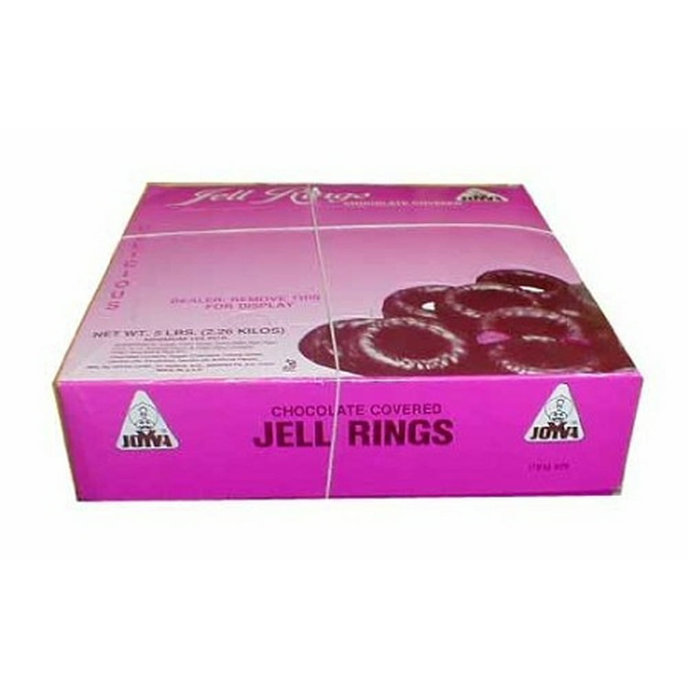 Joyva Chocolate Covered Raspberry Jelly Rings, 5 Pounds