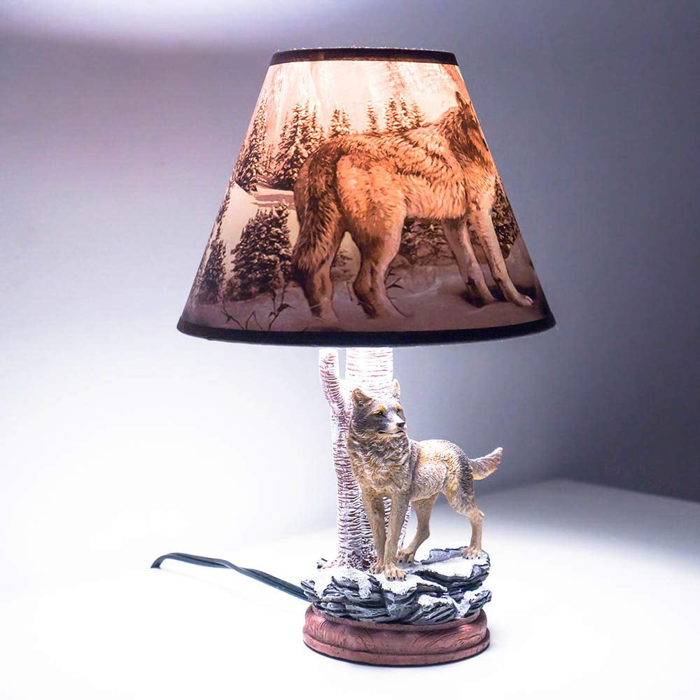 Kids Table Lamps for Bedrooms, Nursery Animals Thematic Hand Painted