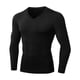 thumbnail image 2 of Guardurnaity Camiseta de compresión ligera y cómoda para hombre, camiseta de manga larga con cuello en V, camisetas largas para hombre Camisetas, 2 of 6