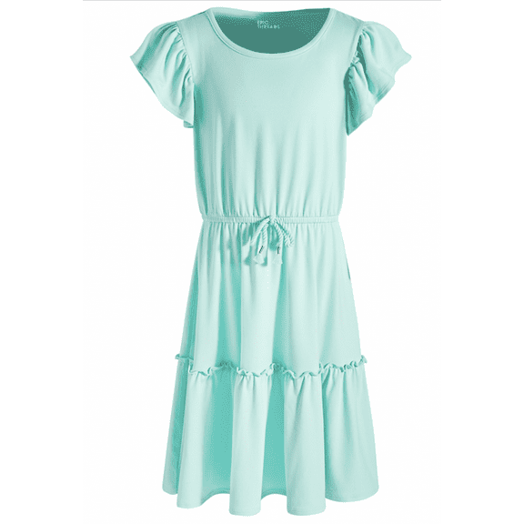 Epic Threads Big Girls Solid Tiered Dress - Refreshing Teal