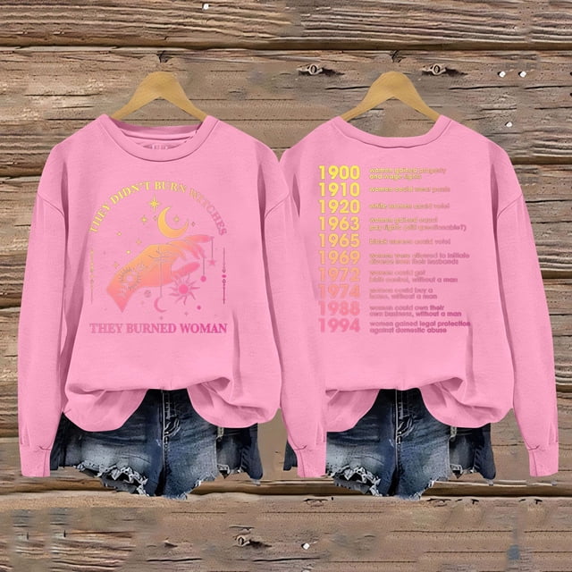 TINZ Chandail à Capuche Tendance pour Femmes Imprimé Lettre Col Rond pour Automne & Hiver Ensemble Confortable Sans Capuche