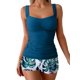 thumbnail image 1 of Traje de baño Tankini B2prity para mujer con control de barriga y pantalones cortos, 1 of 5