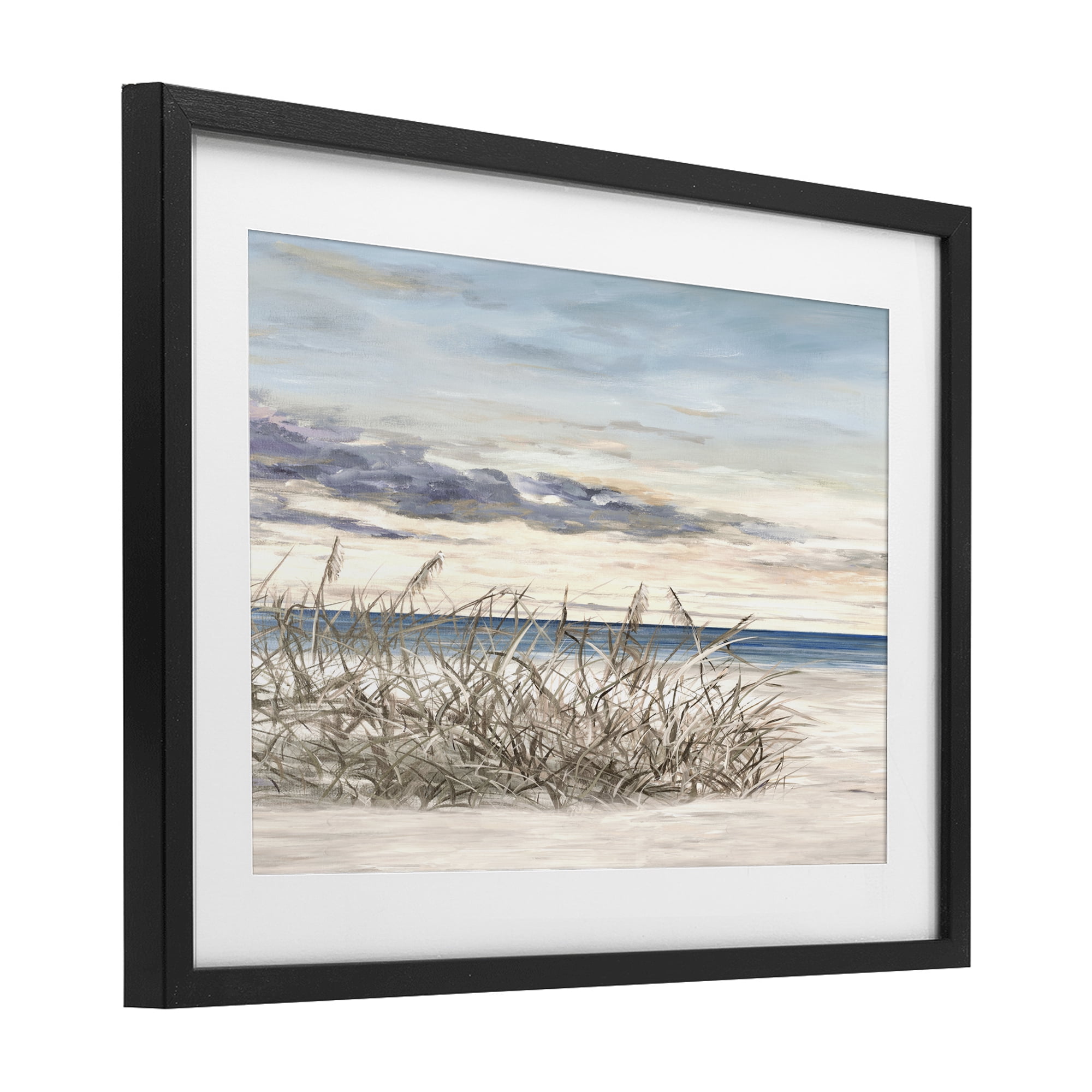 Stupell Industries Windy Beaches Landscape Black Framed Print Under Glass, design by Julie DeRice