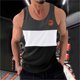 thumbnail image 2 of Hombres Casual Moda Patchwork Impresión Pullover Cuello Redondo Deportes Tanque, 2 of 5