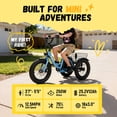 thumbnail image 3 of ESKUTE T300mini Electric Tricycle for Beginners, 16" x 3.0 Fat Tire Folding 3-Wheel E-Bike, 500W Peak Motor, 302Wh Battery, Step-Thru, 12.5 MPH, Blue, UL2849, 3 of 7