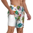 thumbnail image 3 of Goofa Cactus And Insects Printed Men's Swim Trunks Board Shorts Quick Dry Mens Swimming Trunks with Compression Liner,Breathable Fit Hawaii Beach Shorts-X-Large, 3 of 9
