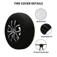thumbnail image 2 of Naloa Green Bamboo Fence PVC Leather Spare Tire Wheel Cover Spare Tire Cover, for Car Truck SUV Camper Trailer Universal Fit(14-17in)-14 inch, 2 of 6