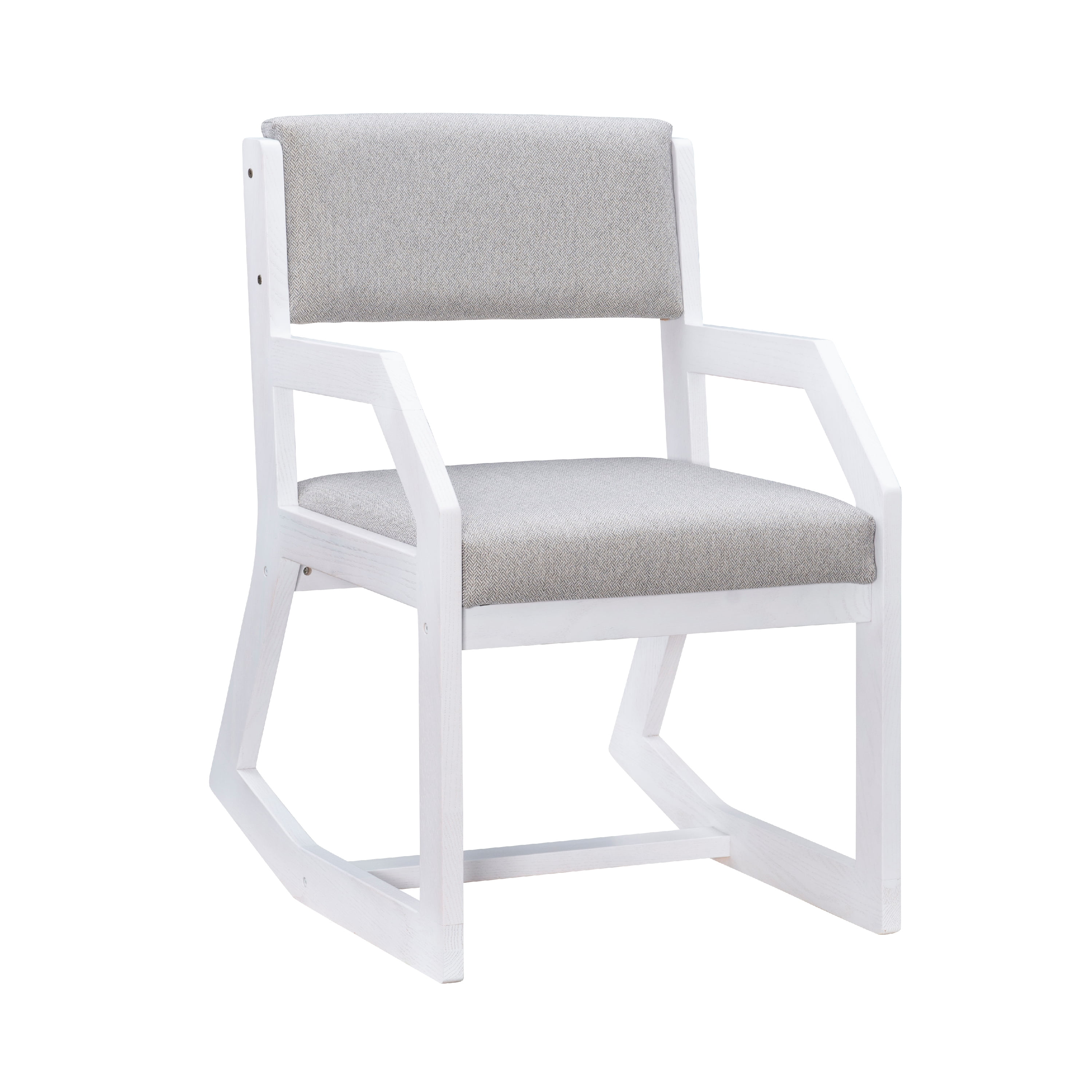 Linon Sutton Sled Base Modern Accent Chair, White/Gray