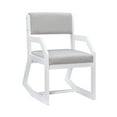 thumbnail image 4 of Linon Sutton Sled Base Modern Accent Chair, White/Gray, 4 of 8