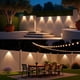 thumbnail image 5 of ASLIDECOR - Luces solares de valla para exteriores con 3 modos 3000/4000/6000K, luces de pared alimentadas por energ&iacute;a solar para exteriores, patio trasero, barandilla, escal&oacute;n,, 5 of 9