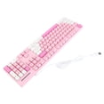 thumbnail image 1 of 104 Keys Wired Gaming Keyboard, 3 Color Keycaps Mechanical Gaming Keyboard, Low Profile Office Keyboard for Desktop Laptop PC, 1 of 7