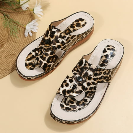 

Women s Thong Casual Large Size Shoes Wedge Heel Flat Beach Sandals and Slippers for Women/43 yards