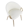 thumbnail image 6 of Lumisource Claire Contemporary/Glam Chair in Gold Metal and White Faux Leather, 6 of 7