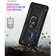 thumbnail image 4 of [PST] Motorola Moto Edge 2021 Kickstand Ring Case, Heavy Duty Drop Protection Hybrid Shock Absorption Rugged Hard Phone Case Cover with Ring Stand Fits Magnetic Car Mount, 4 of 5