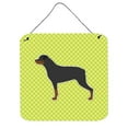 thumbnail image 1 of Rottweiler Checkerboard Green Wall or Door Hanging Prints, 1 of 1