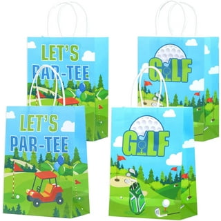 Big Dot of Happiness Par-Tee Time - Golf - DIY Birthday or Retirement Party  Clear Goodie Favor Bag Labels - Candy Bags with Toppers - Set of 24