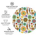 thumbnail image 3 of Honeii Beautiful African Womens print Leather Coaster Set of 4, ideal for safeguarding your furniture from drinks spills and effortless cleanup-Round Shape, 3 of 6
